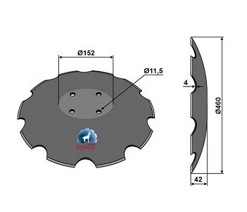 Niaux 200 Discs - 460mm x 4mm Pilot Hole Size - Flat, image 