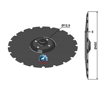 Niaux 200 Discs - 450mm x 5mm Pilot Hole Size - Flat, image 