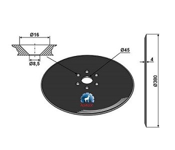 Niaux 200 Discs - 380mm x 4mm Pilot Hole Size 76mm, image 