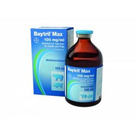 Baytril Max 100mg/ml Injection for cattle & p, image 