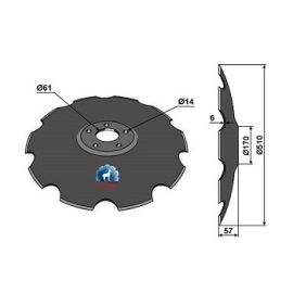 Niaux 200 Discs - 510mm x 6mm Pilot Hole Size - Flat, image 