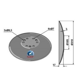 Niaux 200 Discs - 310mm x 3mm Pilot Hole Size 95mm, image 