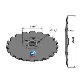 Niaux 200 Discs - 405mm x 4.5mm Pilot Hole Size - Dish, image 