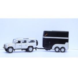 Kidsglobe - Land Rover with Horse Trailer and Horses, image 