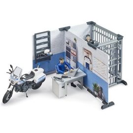 Bruder Police Station with Police Motorbike, image 