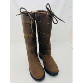 Chatsworth Fully Water Repellent Brown Tall Leather Boot, image 