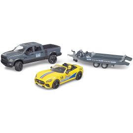 Bruder RAM 2500 Power Wagon and Roadster Racing Team 1:16, image 