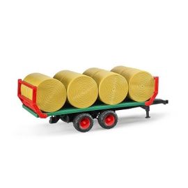 Bruder Bale transport trailer with 8 round bales 1:16, image 