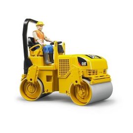 Bruder CAT Asphalt drum compactor 1:16, image 