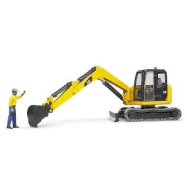 Bruder Cat Mini excavator with worker  1:16, image 