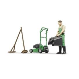 Bruder Gardener with Lawnmower and Equipment, image 