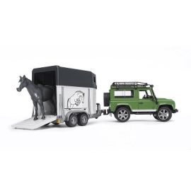 Bruder Land Rover Defender, horse trailer, 1 horse 1:16, image 