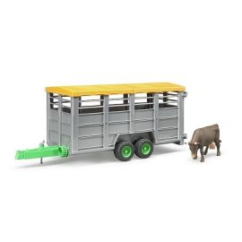 Bruder Livestock trailer with 1 cow 1:16, image 