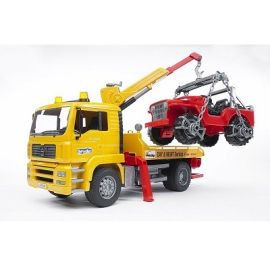 Bruder MAN TGA Breakdown-truck with cross country vehicle  1:16, image 