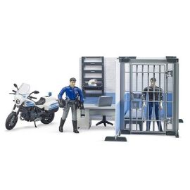 Bruder Police Station with Police Motorbike, image 