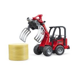 Bruder Schäffer  2034 with bale gripper and 1 round bale 1:16, image 