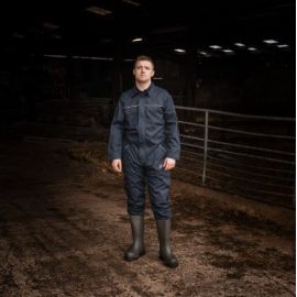 Xpert Core Zip-Front Coverall Navy, image 