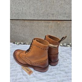 Derby Goodyear Welted Tan Leather Brogue Lace Boot, image 
