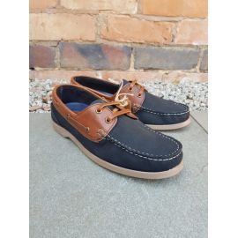 Youths Dartmouth Navy and Conker Boat Shoe, image 