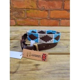 Gaucho Polo Belt (Grey/Turquoise), image 