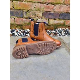 Wexford Tan Brogue Leather Dealer Boot, image 