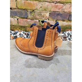 Wexford Tan Brogue Leather Dealer Boot, image 