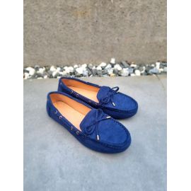 Linda Navy Micro Suede Driving Shoe, image 