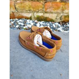 Dartmouth Kids Honey and Pink Nubuck Deck Shoe, image 