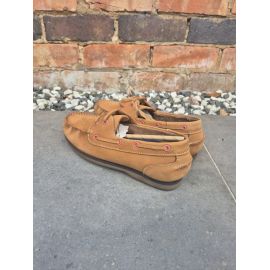 Dartmouth Honey Nubuck Deck Shoe with Pink Eyelets, image 