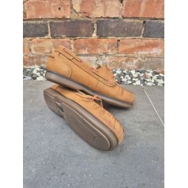 Dartmouth Honey Nubuck Deck Shoe with Pink Eyelets, image 