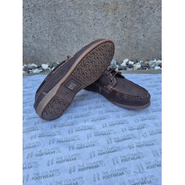 Dartmouth Rustic Brown Leather Deck Shoe, image 
