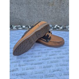 Dartmouth Honey and Navy Nubuck Deck Shoe, image 