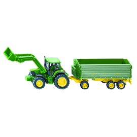 Siku - John Deere with front loader and trailer 1:87, image 