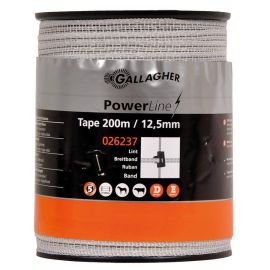 PowerLine tape 12,5mm White 200m, image 