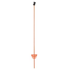 Spring steel post 1,00m, Orange with black insulator (1), image 