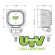 40W 3200 Lumen Compact Square LED Work Light, image 