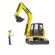 Bruder Cat Mini excavator with worker  1:16, image 