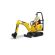 Bruder JCB micro excavator 8010 CTS+construction worker 1:16, image 