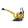 Bruder JCB micro excavator 8010 CTS+construction worker 1:16, image 