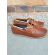 Youths Dartmouth Conker Leather Boat Shoe, image 