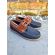 Dartmouth Kids Navy and Conker Nubuck Deck Shoe, image 