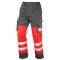 Bideford ISO 20471 Class 1 Hi Vis Cargo Trouser Two Tone Red/Grey, image 