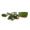 Bruder John Deere 7R 350 frontloader, trailer, image 