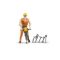 Bruder Construction worker with accessories 1:16, image 
