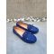 Linda Navy Micro Suede Driving Shoe, image 